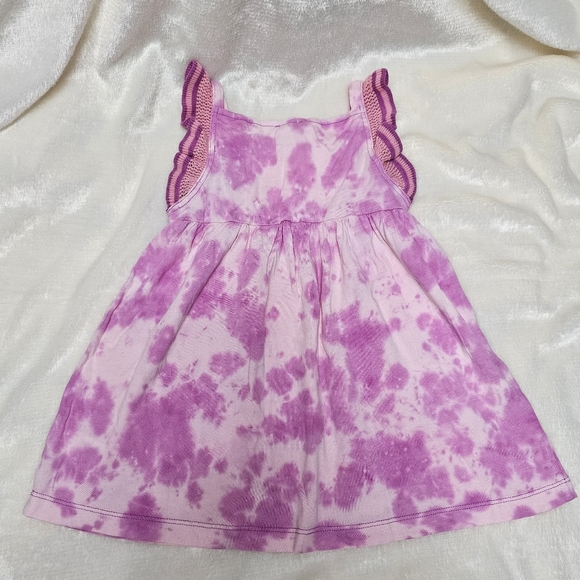Splendid Toddler Girls Dreamy Pink Tie Dye Flutter Sleeve Dress NWT Kids Baby 3 - Picture 3 of 11